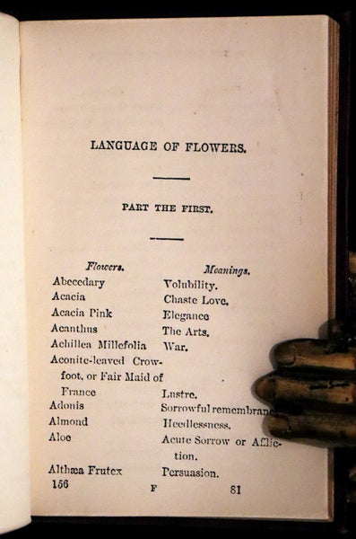 1850 Scarce Floriography Book ~ The Language of Flowers published by Milner and Company.