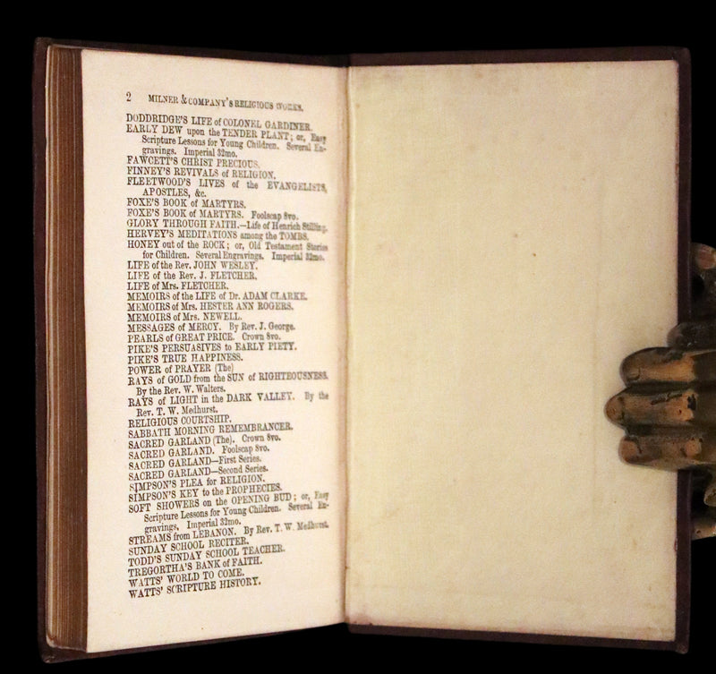 1850 Scarce Floriography Book ~ The Language of Flowers published by Milner and Company.