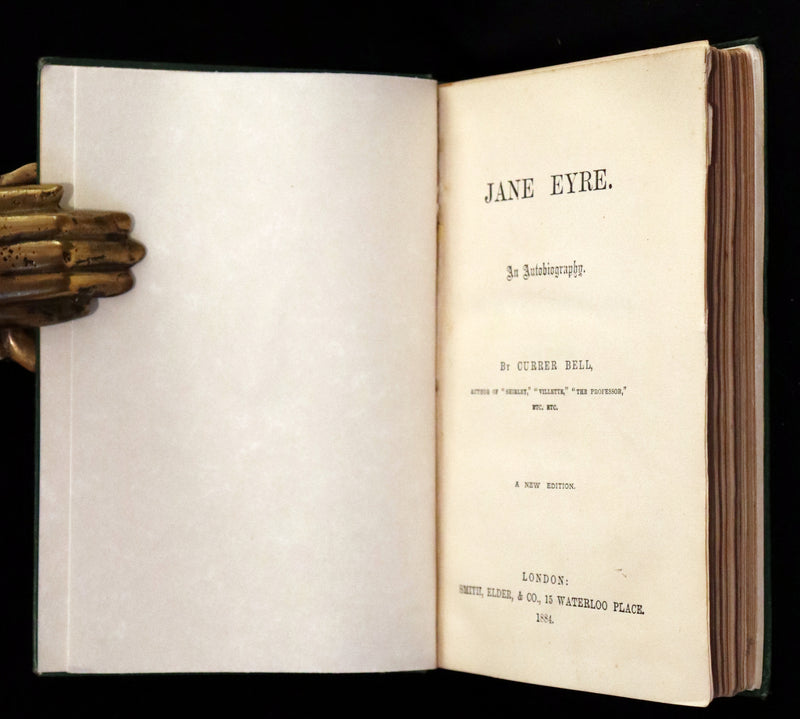 1886 Rare Victorian Book - JANE EYRE. An Autobiography by Currer Bell (CHARLOTTE BRONTË).