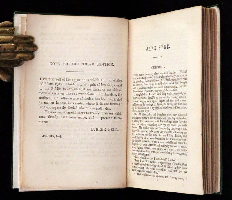 1886 Rare Victorian Book - JANE EYRE. An Autobiography by Currer Bell (CHARLOTTE BRONTË).