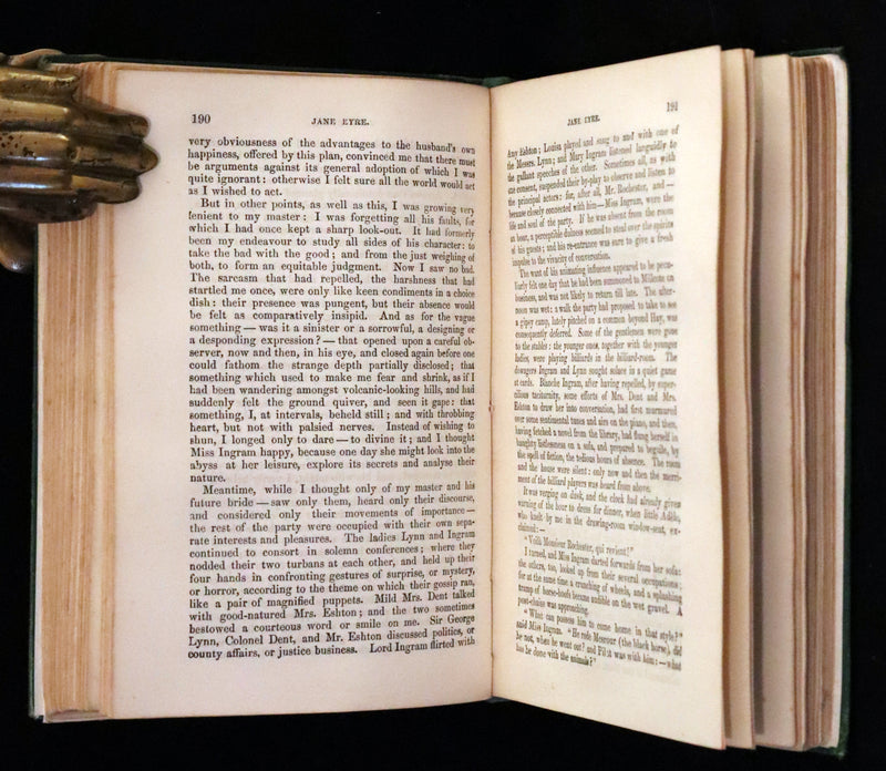 1886 Rare Victorian Book - JANE EYRE. An Autobiography by Currer Bell (CHARLOTTE BRONTË).