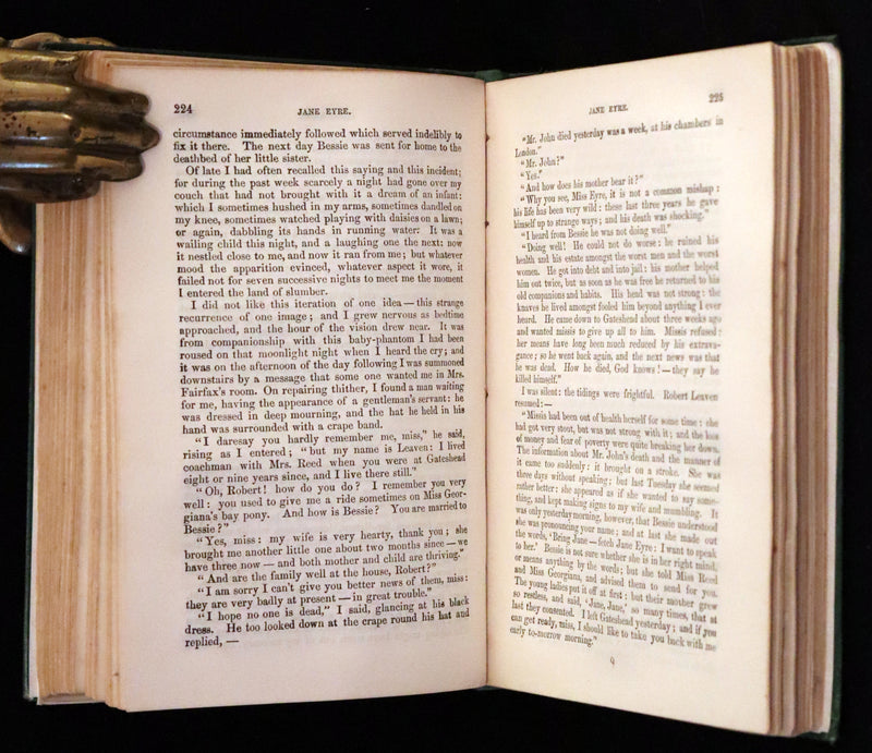 1886 Rare Victorian Book - JANE EYRE. An Autobiography by Currer Bell (CHARLOTTE BRONTË).