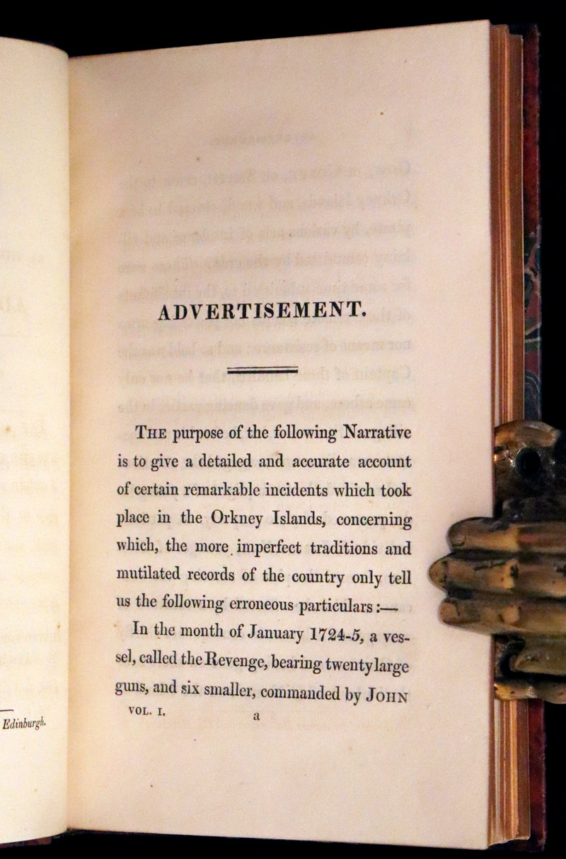 1822 Rare First Edition, Second State Book Set - The Pirate by Sir Walter Scott bound by Bayntun.