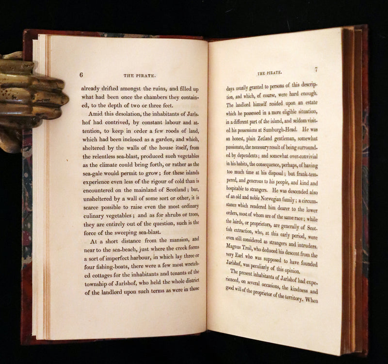 1822 Rare First Edition, Second State Book Set - The Pirate by Sir Walter Scott bound by Bayntun.