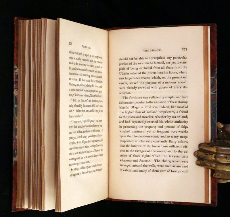 1822 Rare First Edition, Second State Book Set - The Pirate by Sir Walter Scott bound by Bayntun.