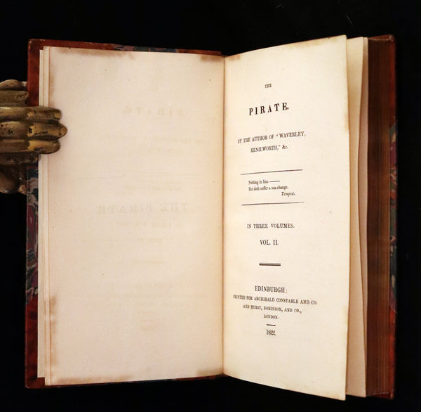 1822 Rare First Edition, Second State Book Set - The Pirate by Sir Walter Scott bound by Bayntun.