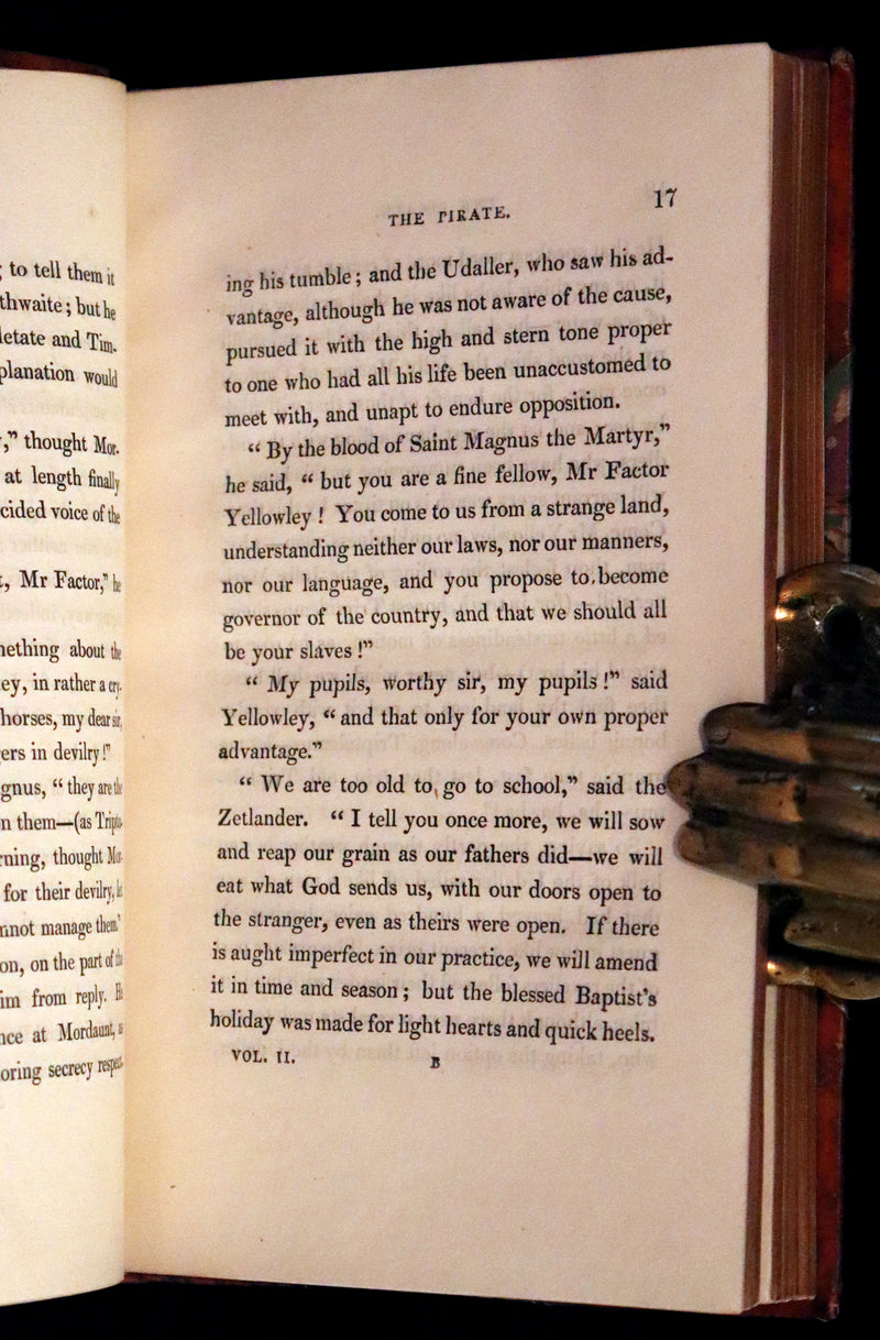 1822 Rare First Edition, Second State Book Set - The Pirate by Sir Walter Scott bound by Bayntun.