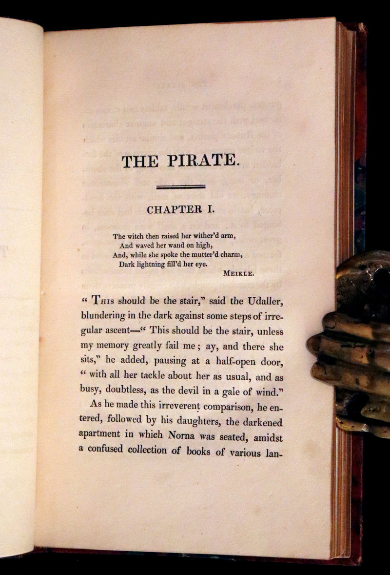 1822 Rare First Edition, Second State Book Set - The Pirate by Sir Walter Scott bound by Bayntun.