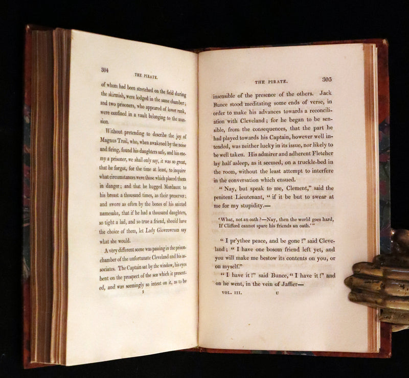 1822 Rare First Edition, Second State Book Set - The Pirate by Sir Walter Scott bound by Bayntun.