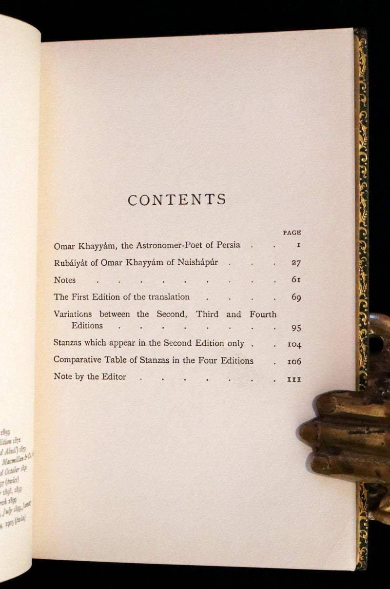 1905 Rare Book bound by Riviere - Rubaiyat of Omar Khayyam, The Astronomer-Poet of Persia.