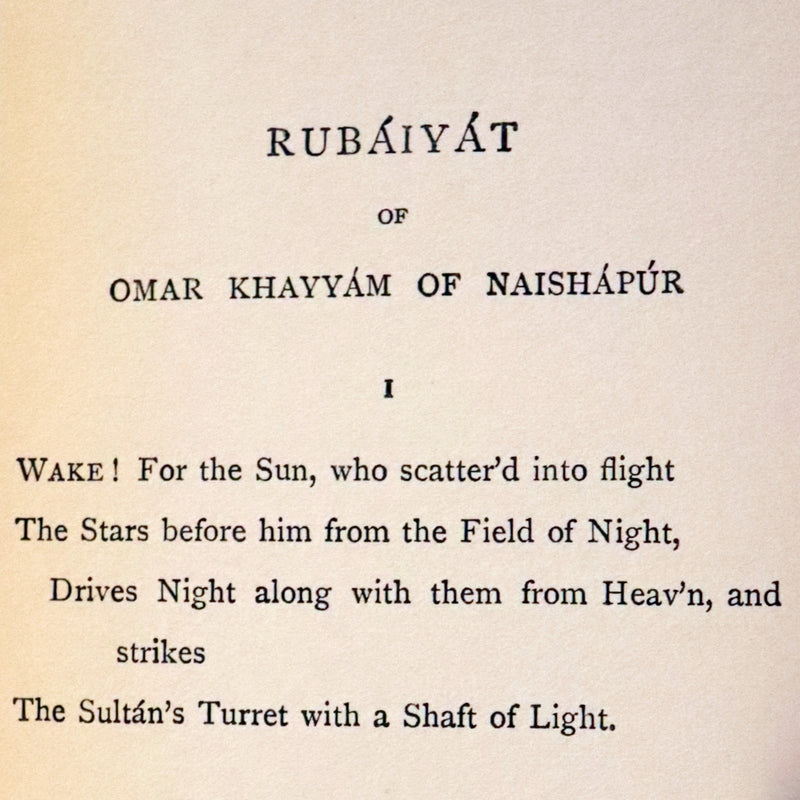 1905 Rare Book bound by Riviere - Rubaiyat of Omar Khayyam, The Astronomer-Poet of Persia.