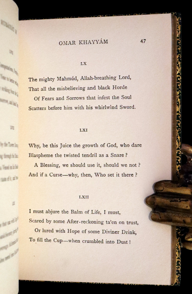 1905 Rare Book bound by Riviere - Rubaiyat of Omar Khayyam, The Astronomer-Poet of Persia.