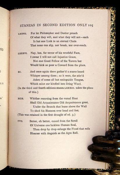 1905 Rare Book bound by Riviere - Rubaiyat of Omar Khayyam, The Astronomer-Poet of Persia.
