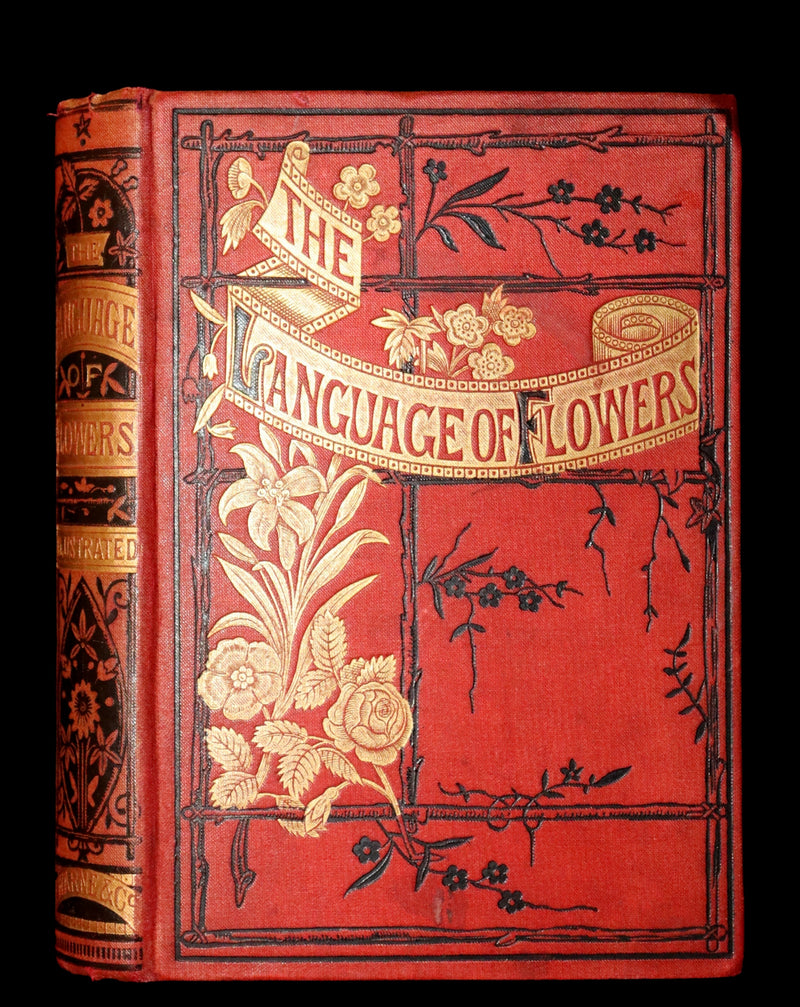 1870 Scarce Floriography Book ~ The Language of Flowers Including Floral Poetry Illustrated.