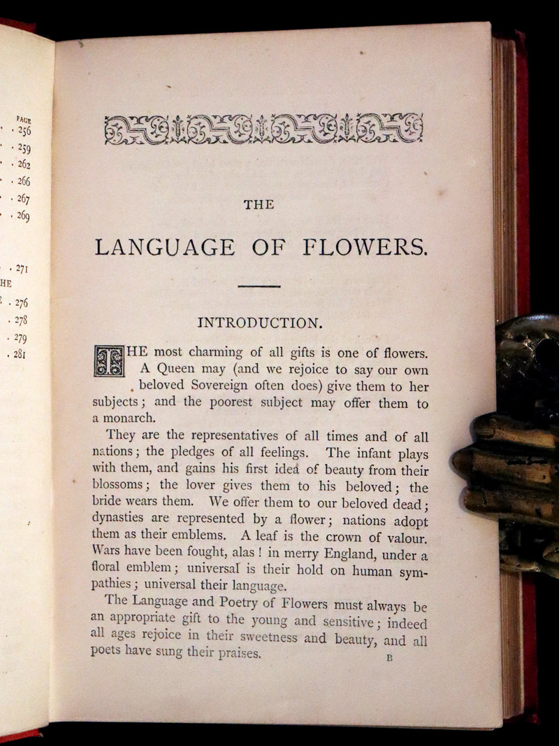 1870 Scarce Floriography Book ~ The Language of Flowers Including Floral Poetry Illustrated.