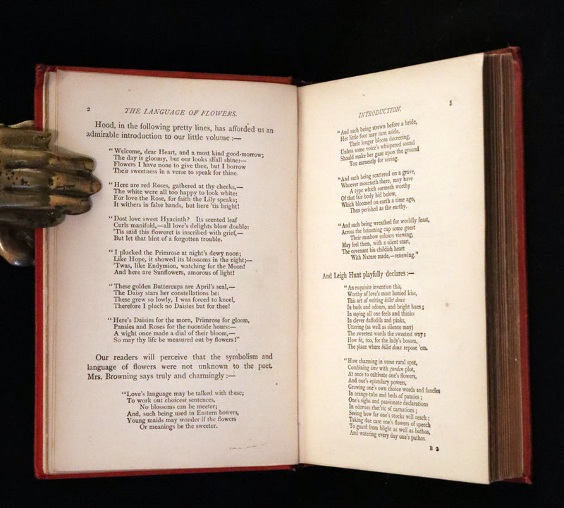 1870 Scarce Floriography Book ~ The Language of Flowers Including Floral Poetry Illustrated.