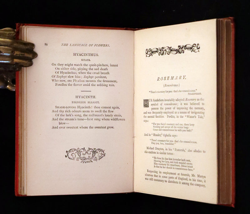 1870 Scarce Floriography Book ~ The Language of Flowers Including Floral Poetry Illustrated.