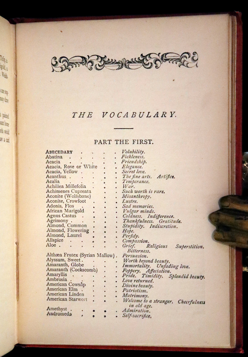 1870 Scarce Floriography Book ~ The Language of Flowers Including Floral Poetry Illustrated.