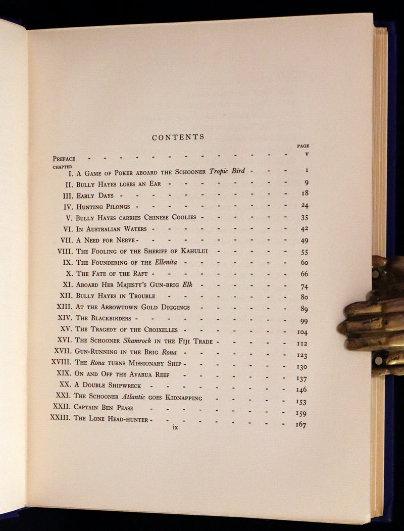 1931 Rare First Edition - Bully Hayes South Sea PIRATE by Basil Lubbock, Illustrated.