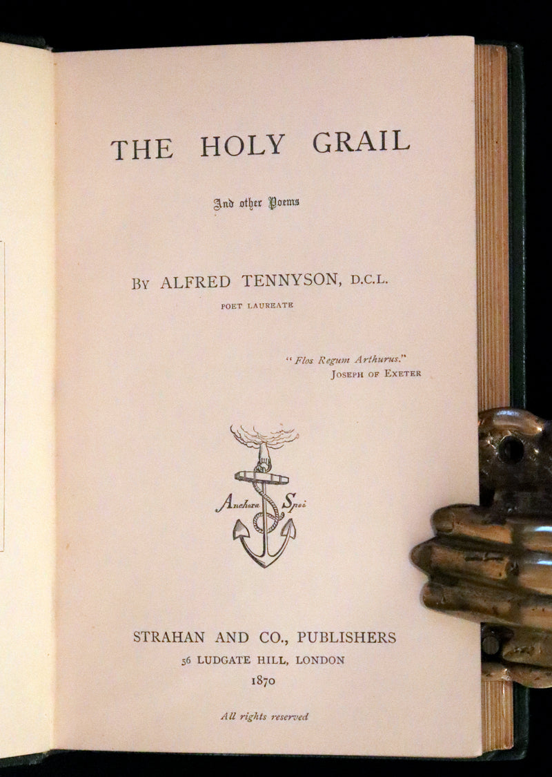 1870 Rare First Edition - Legend of King Arthur & The Holy Grail by Alfred Tennyson.