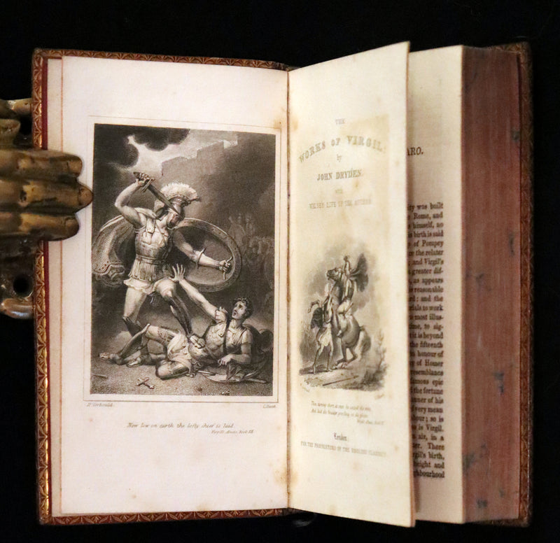 1825 Rare Book - The Works of Virgil Translated by Dryden with Walsh's Life of the Author. Georgics, Aeneis, etc.
