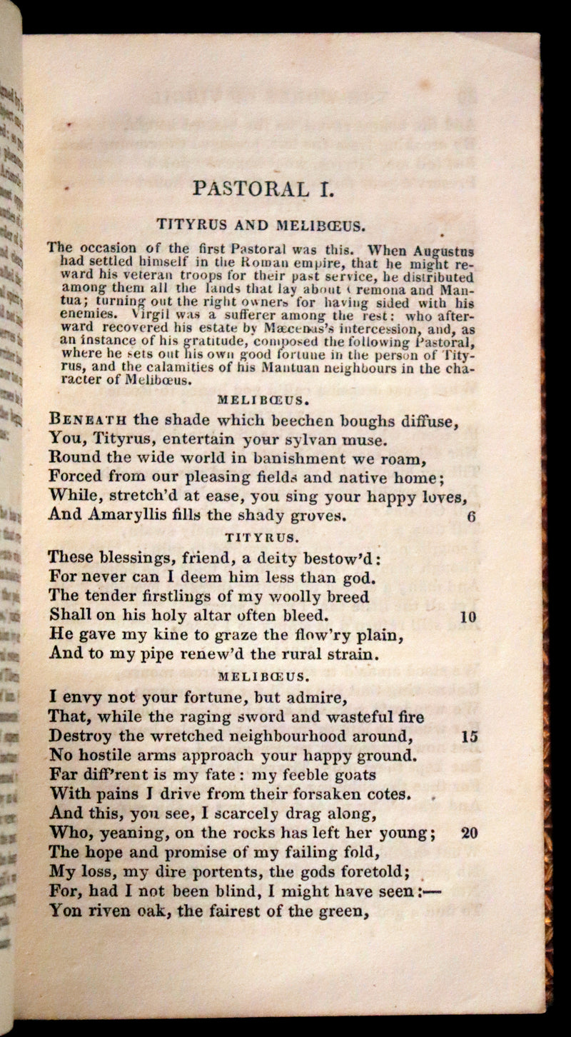 1825 Rare Book - The Works of Virgil Translated by Dryden with Walsh's Life of the Author. Georgics, Aeneis, etc.
