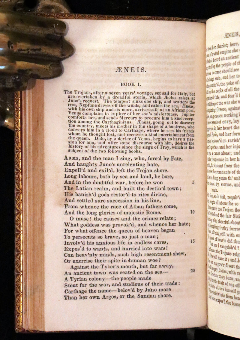 1825 Rare Book - The Works of Virgil Translated by Dryden with Walsh's Life of the Author. Georgics, Aeneis, etc.