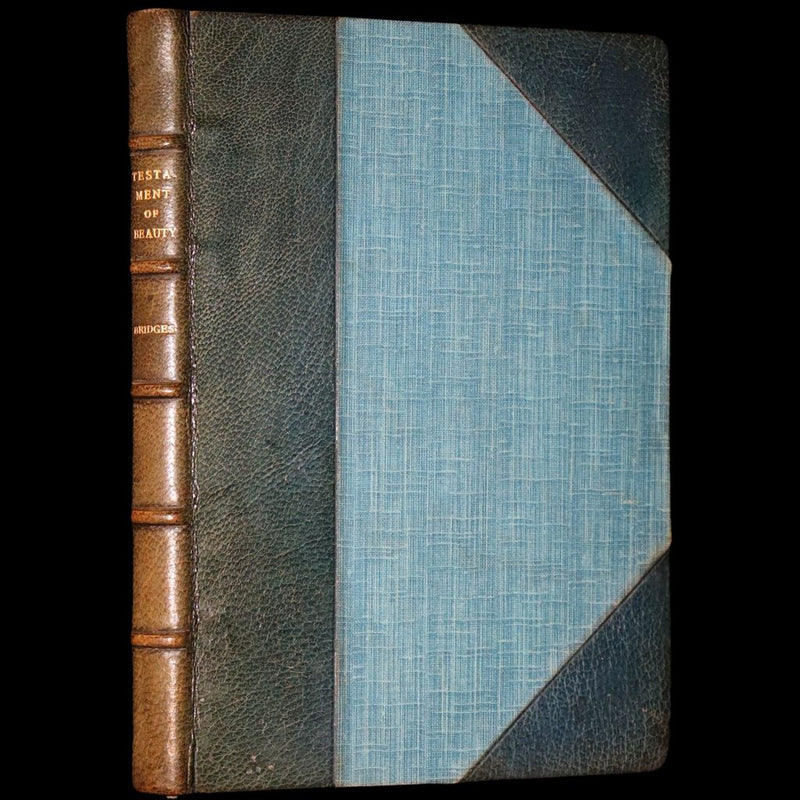 1941 Rare Book - The Testament of Beauty by Robert Bridges.
