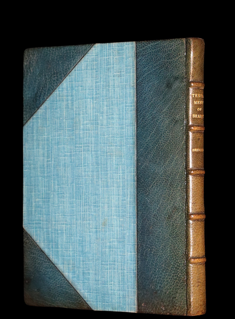 1941 Rare Book - The Testament of Beauty by Robert Bridges.