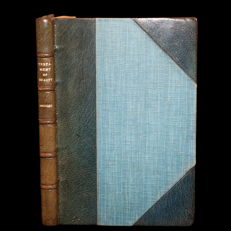 1941 Beautiful Hatchards Binding - The Testament of Beauty by Robert Bridges.