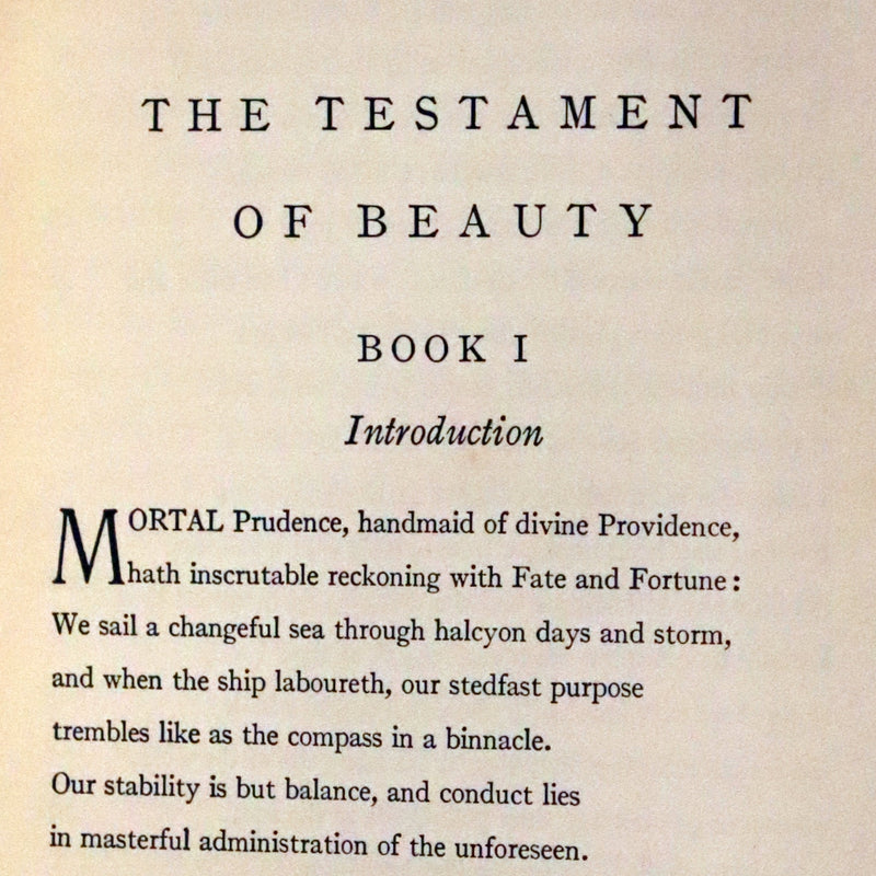 1941 Rare Book - The Testament of Beauty by Robert Bridges.