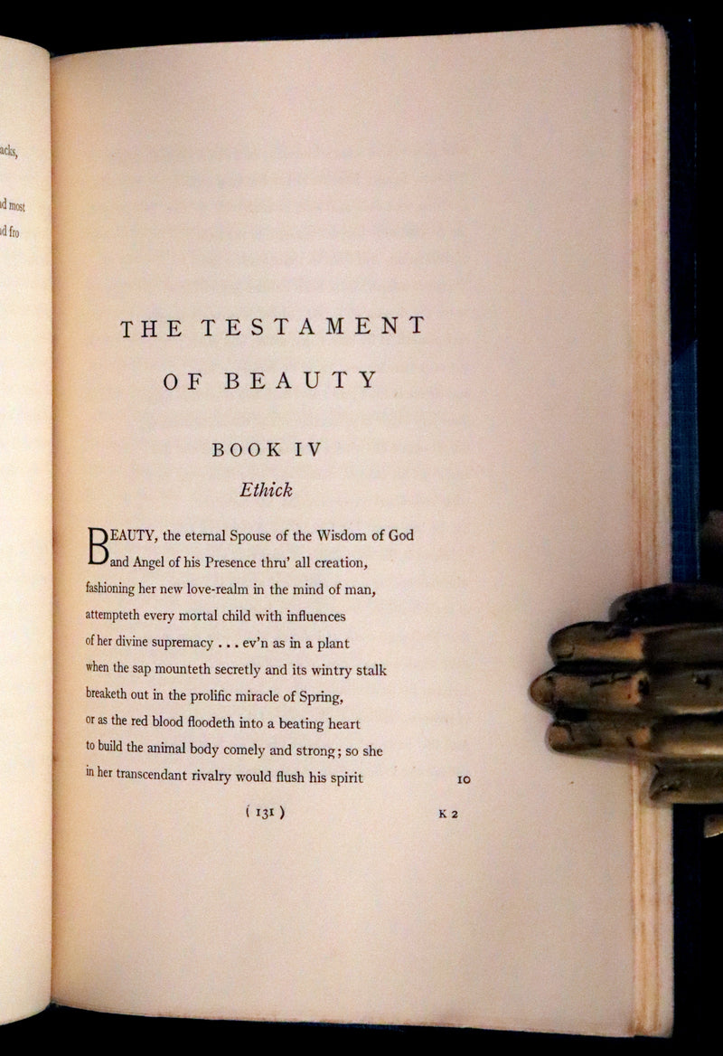 1941 Rare Book - The Testament of Beauty by Robert Bridges.
