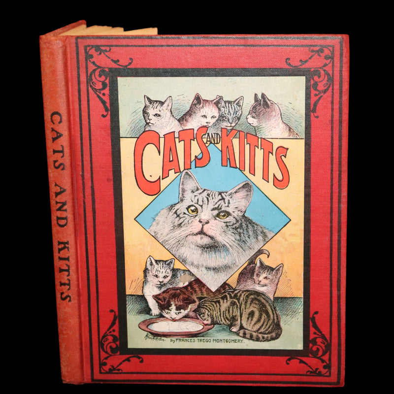1908 Scarce First Edition - Cats and Kitts by Frances Trego Montgomery illustrated by Hugo Von Hofsten.