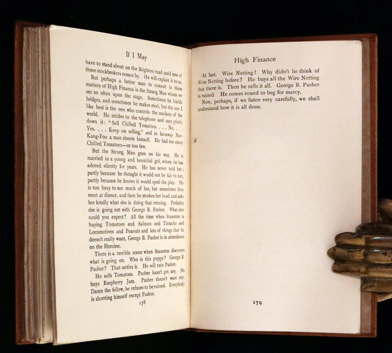 1924 Scarce First DELUXE Edition - If I May & The Day's Play by A. A. Milne (Winnie the Pooh's author).