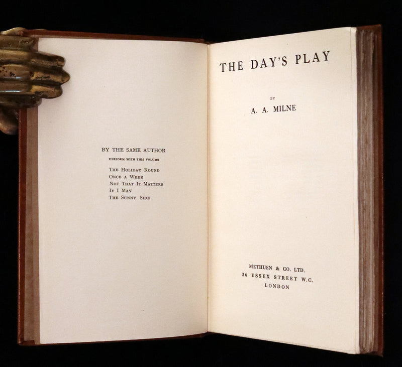 1924 Scarce First DELUXE Edition - If I May & The Day's Play by A. A. Milne (Winnie the Pooh's author).