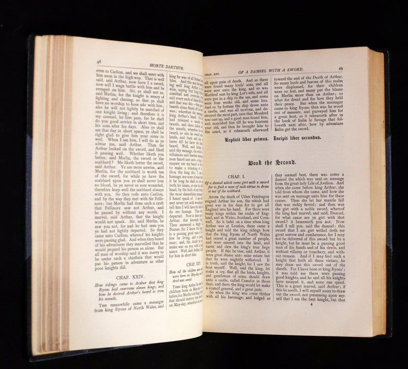 1901 Rare Book bound by Hatchards - Le Morte Darthur, King Arthur and of His Noble Knights of the Round Table.