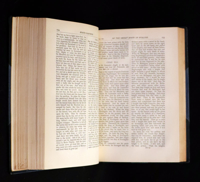 1901 Rare Book bound by Hatchards - Le Morte Darthur, King Arthur and of His Noble Knights of the Round Table.