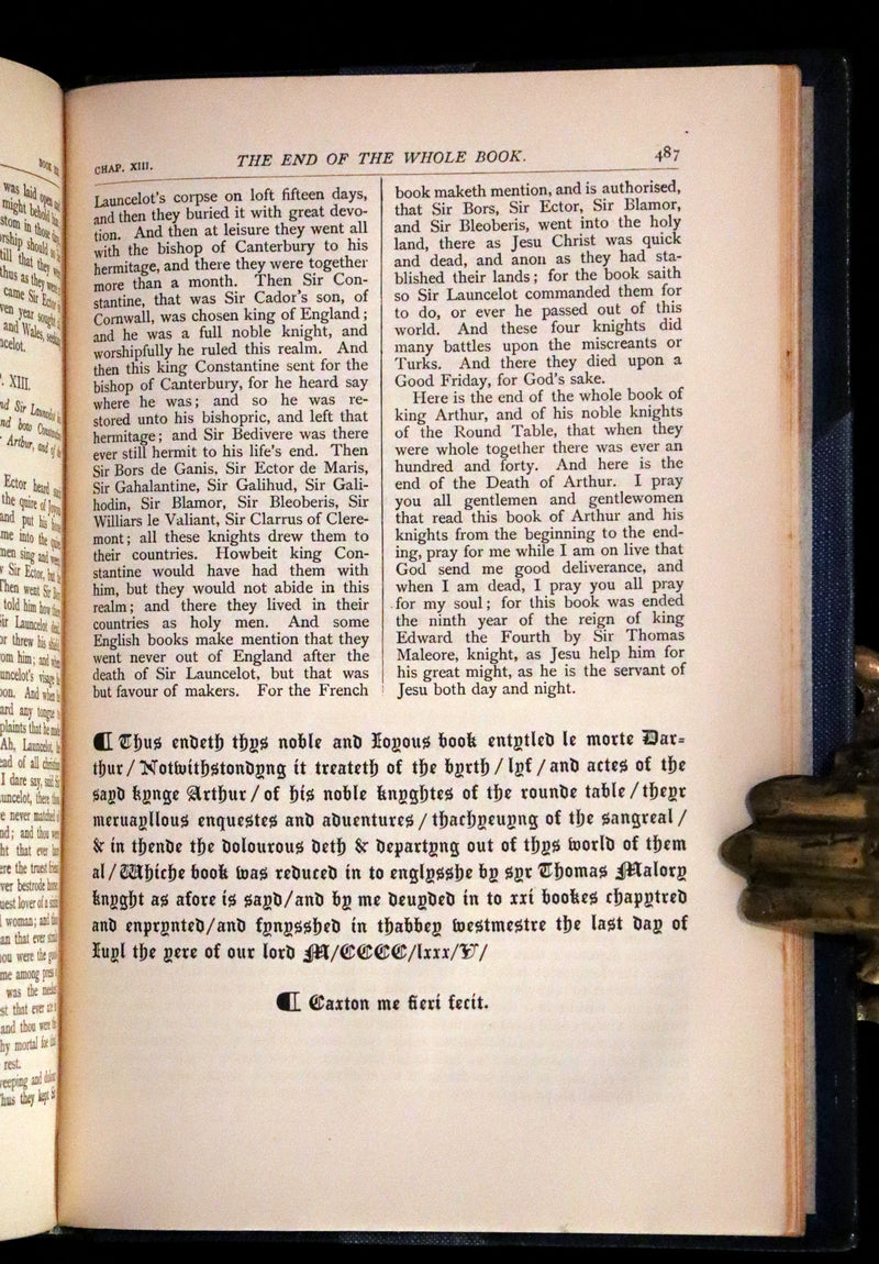 1901 Rare Book bound by Hatchards - Le Morte Darthur, King Arthur and of His Noble Knights of the Round Table.