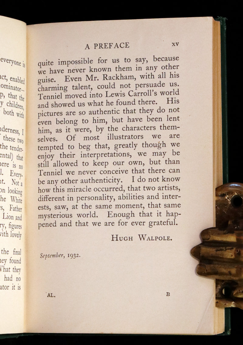1932 Rare Centenary Edition - Alice's Adventures in Wonderland by Lewis Carroll.