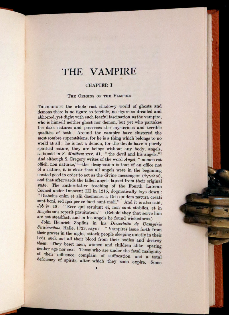 1929 Rare First Edition - THE VAMPIRE, His Kith and Kin by Rev. Montague Summers.
