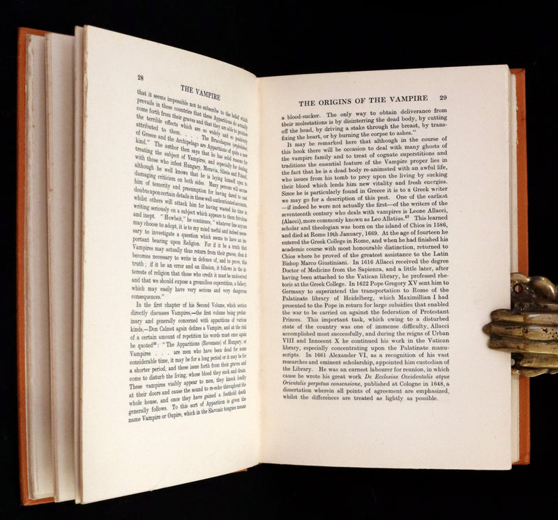 1929 Rare First Edition - THE VAMPIRE, His Kith and Kin by Rev. Montague Summers.