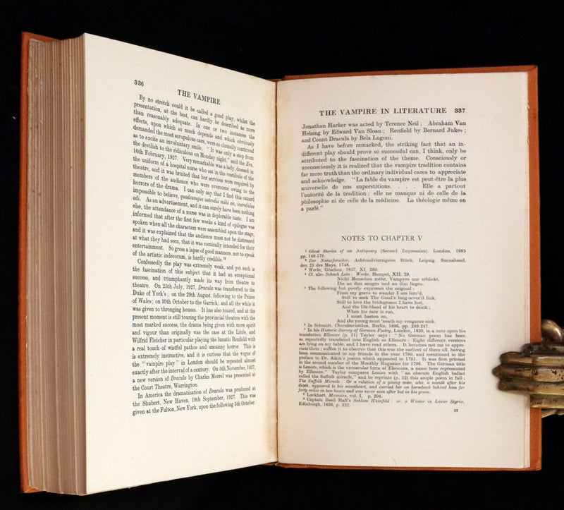 1929 Rare First Edition - THE VAMPIRE, His Kith and Kin by Rev. Montague Summers.