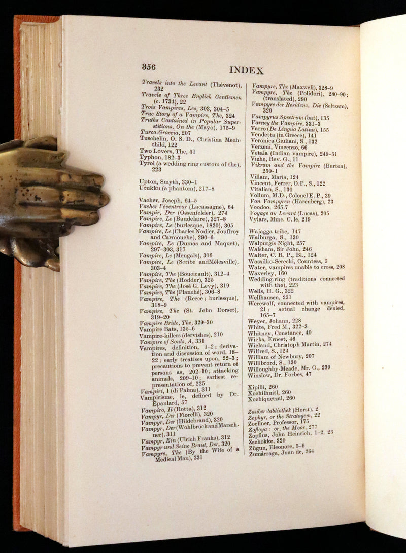 1929 Rare First Edition - THE VAMPIRE, His Kith and Kin by Rev. Montague Summers.