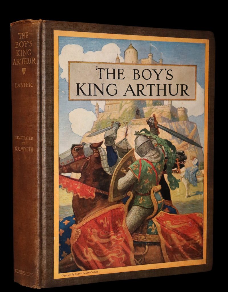 1917 Scarce First Edition - The Boy's King Arthur and His Knights of the Round Table illustrated by N. C. Wyeth.