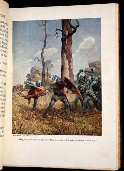 1917 Scarce First Edition - The Boy's King Arthur and His Knights of the Round Table illustrated by N. C. Wyeth.