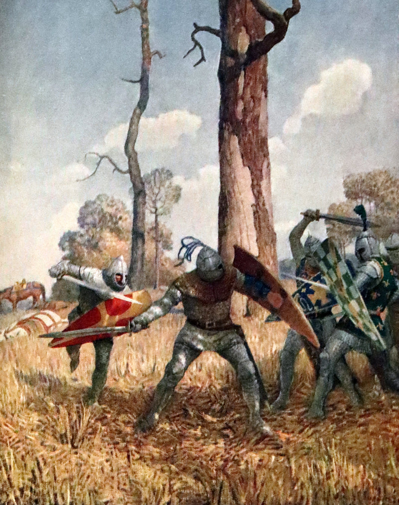 1917 Scarce First Edition - The Boy's King Arthur and His Knights of the Round Table illustrated by N. C. Wyeth.