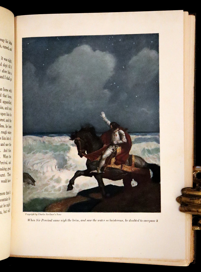 1917 Scarce First Edition - The Boy's King Arthur and His Knights of the Round Table illustrated by N. C. Wyeth.