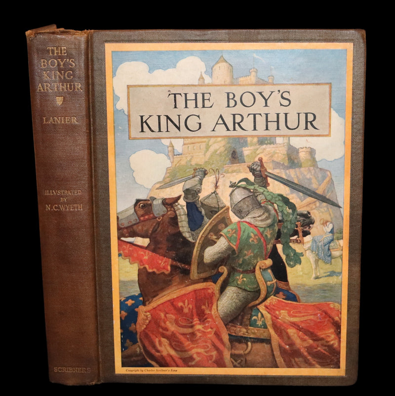 1917 Scarce First Edition - The Boy's King Arthur and His Knights of the Round Table illustrated by N. C. Wyeth.