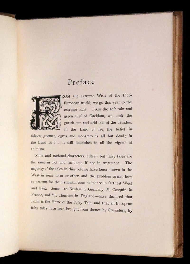 1892 Rare First Edition - INDIAN Fairy Tales by Joseph Jacobs illustrated by John D. Batten.