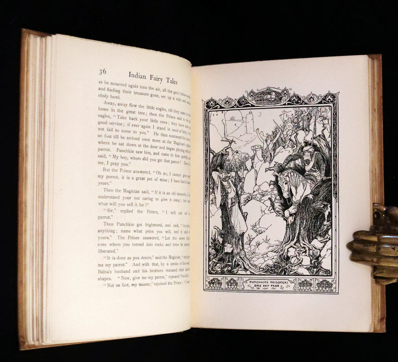 1892 Rare First Edition - INDIAN Fairy Tales by Joseph Jacobs illustrated by John D. Batten.